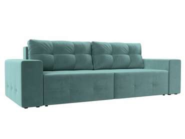 Прямой диван-кровать Перри бирюзового цвета