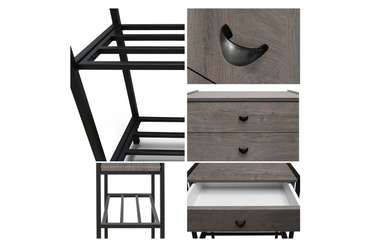 Обувница Рошелье ДП4-07 М5 серого цвета