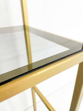 Стеллаж "Demid" золото с тонированным стеклом (2000х900х300)