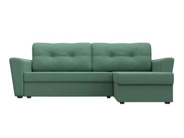 Угловой диван-кровать Амстердам лайт зеленого цвета правый угол