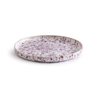 Комплект из четырех десертных тарелок Hortensia бело-фиолетового цвета