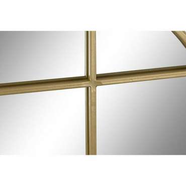 Настенное зеркало Позолоченный Окно 60 x 2,5 x 60 cm (60 Предметы)