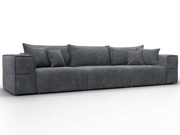 Диван-кровать Лига-058 Лонг темно-серого цвета