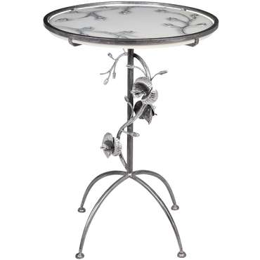 Декоративный столик Орхидея Фиори серебряного цвета
