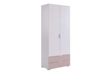 Распашной шкаф Зефир бело-розового цвета