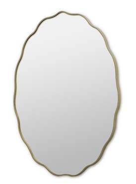 Настенное зеркало Fancy Oval 60х80 золотого цвета
