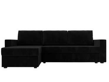 Угловой диван-кровать Траумберг Лайт черного цвета левый угол