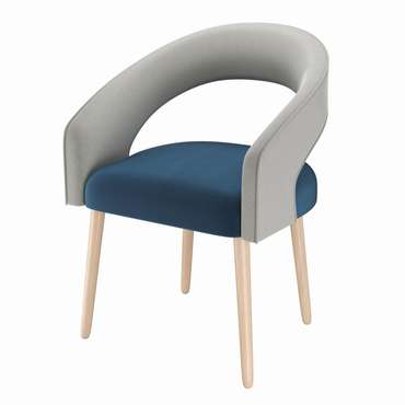 Стул-кресло мягкий Veronica синего цвета