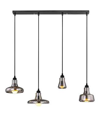 Светильник Boretto smoke glass rectangle с плафонами из стекла