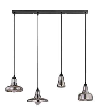 Светильник Boretto smoke glass rectangle с плафонами из стекла