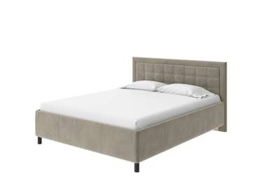 Кровать Como Veda 2 180х200 серо-бежевого цвета (микрофибра)