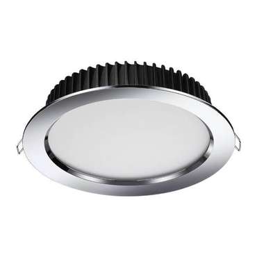 Встраиваемый светодиодный светильник Drum 3000-6500K серого цвета