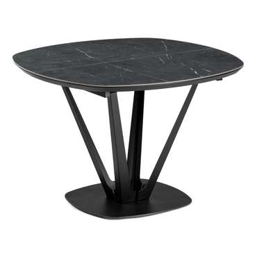 Раздвижной обеденный стол Азраун черного цвета