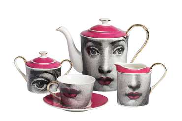 Чайный сервиз Faces Piero Fornasetti Pink 