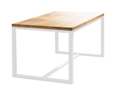 Обеденный стол Денвер бело-коричневого цвета