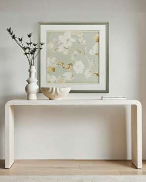 Постер в раме Birds and flowers–II 80х80 в раме серебряного цвета