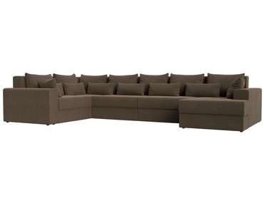 Угловой диван-кровать Майами коричневого цвета правый угол