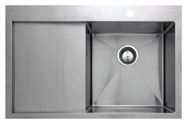 Мойка кухонная прямоугольная с левым углом Seaman Eco Marino 78х50 см брашированная