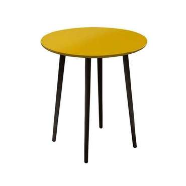 Обеденный стол Спутник с желтой столешницей 