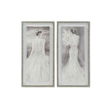 Картина 40 x 3,8 x 80 cm Женщина романтик (2 штук)