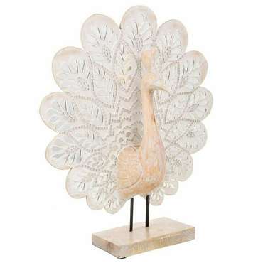 Декоративная фигура Натуральный Cтекло Деревянный MDF павлин 53 x 12 x 46 cm