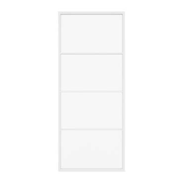 Металлическая перегородка Zonigue 100х220 белого цвета с плёнкой имитирующей рифлёную поверхность