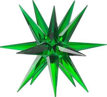 Декор Звезда зеленого цвета