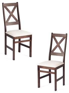Набор из двух стульев Crossman бежево-коричневого цвета