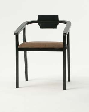 Стул-кресло Челси ПМ черно-коричневого цвета