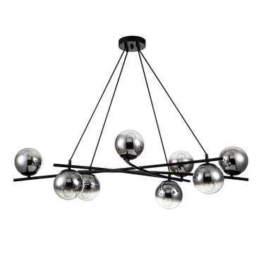 Подвесная люстра Balance 1119/8S Black (стекло, цвет дымчатый)