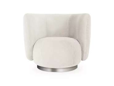 Кресло Lucca вращающееся белого цвета с серым основанием