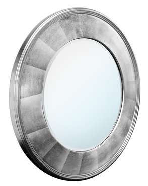 Настенное зеркало Рассел в раме серебряного цвета