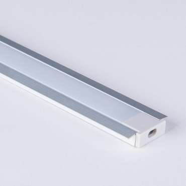 Встраиваемый алюминиевый профиль для светодиодной ленты серо-белого цвета