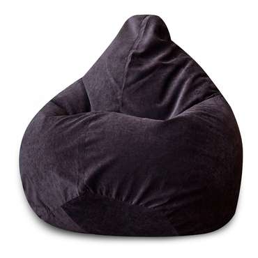 Кресло-мешок Груша в обивке из микровельвета темно-серого цвета 