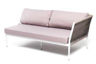 Модуль диванный левый Касабланка бело-коричневого цвета