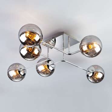 Потолочный светильник Evita с круглыми стеклянными плафонами 