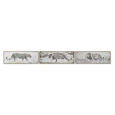 Картина 92,5 x 3,5 x 32 cm Колониальный Джунгли (3 Предметы)