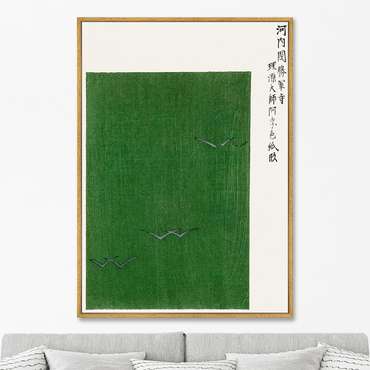 Репродукция картины на холсте Seagulls from Yatsuo no tsubaki, 1860г.