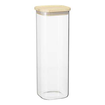 Банка для хранения квадратная Glass Bamboo 2,2 л
