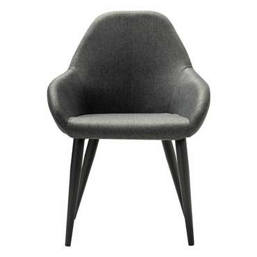 Стул-кресло Kent тёмно-серого цвета с черными ножками