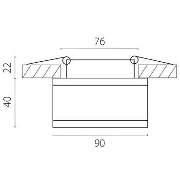 Светодиодный встраиваемый светильник Maturo L 4000K со стеклянным плафоном