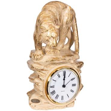 Часы Тигр бежево-золотого цвета