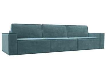Прямой диван-кровать Куба лонг бирюзового цвета