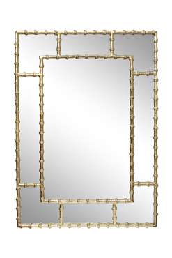  Зеркало настенное Бамбук золотого цвета