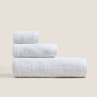 Однотонное хлопковое махровое полотенце (500 гxм?)