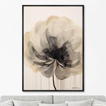 Репродукция картины Flower in monochrome, 2024г.
