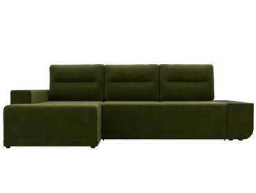 Угловой диван-кровать Чикаго зеленого цвета левый угол