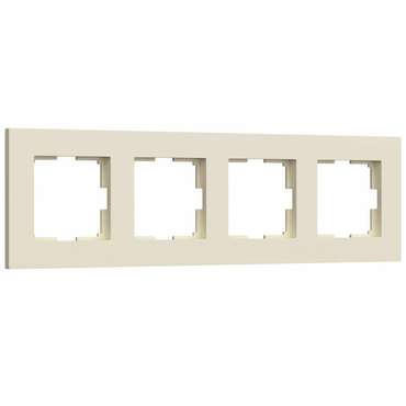 Рамка из пластика на 4 поста Slab айвори матовый W0042962