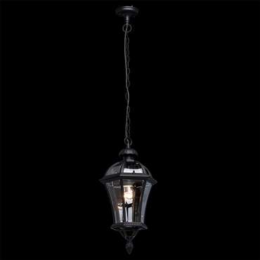 Уличный подвесной светильник Сандра черного цвета