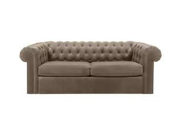 Диван Chesterfield коричневого цвета